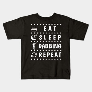 Eat Sleep Dabbing Repeat Kids T-Shirt
